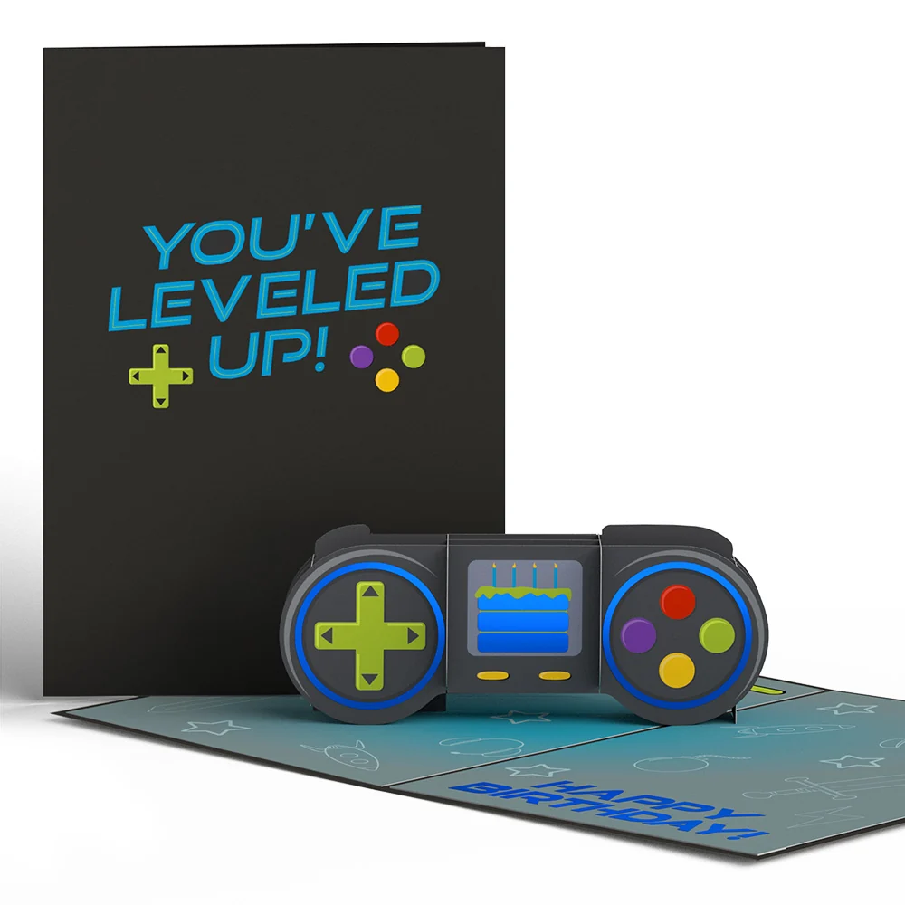 Lovepop Leveled Up Gamer Birthday Pop-Up Card Candle