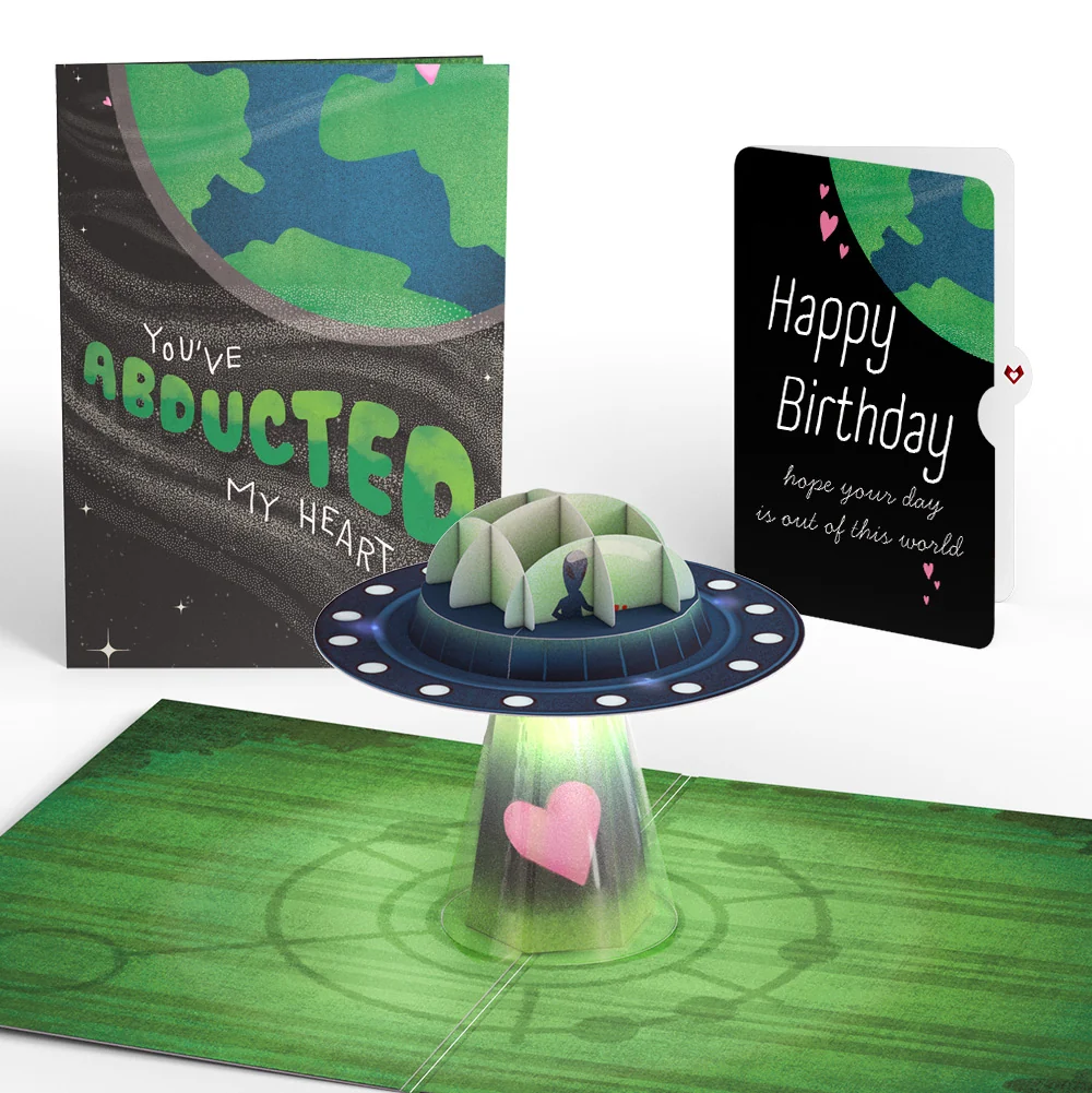 Lovepop You've Abducted My Heart Birthday Light-Up Pop-Up Card and Sentiment Set
