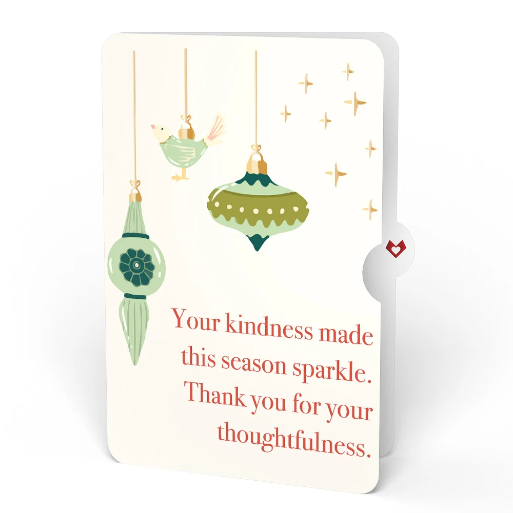 Lovepop Under the Tree Merry Christmas Loooooong Card (Expands to 2 feet) and Sentiment Set Cream - Image 4