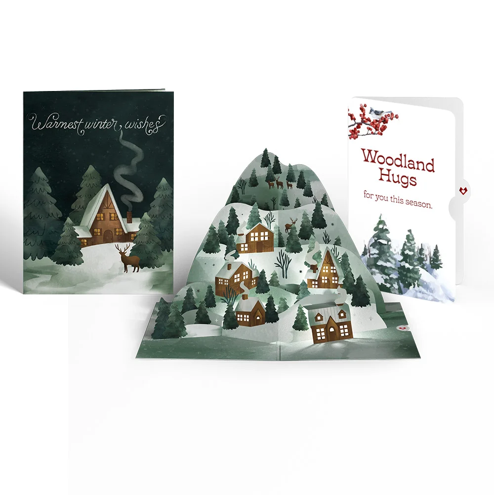 Lovepop Winter Wishes Mountain Village Light-Up Pop-Up Card and Sentiment Set