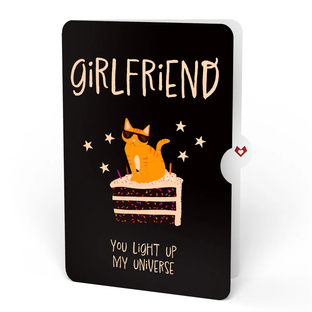 Lovepop Out of this World Birthday Cat Pop-Up Card and Sentiment Set for Girlfriend - Image 4