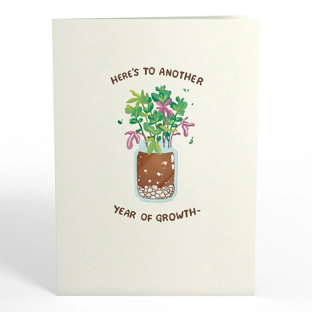 Lovepop Happy Birthday Plants Pop-Up Card Glass - Image 4
