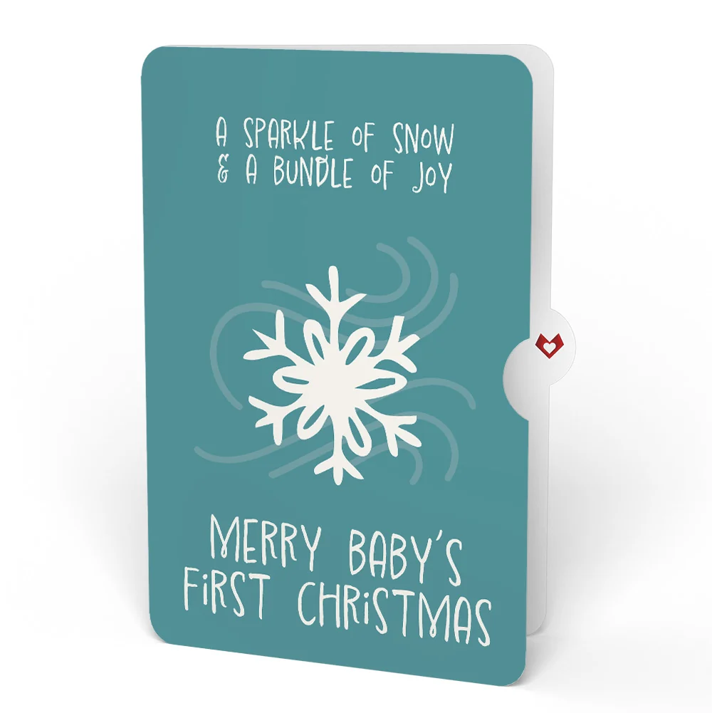 Lovepop Let It Snow Snowflakes First Christmas Suncatcher Card and Sentiment Set for Baby Glass - Image 4