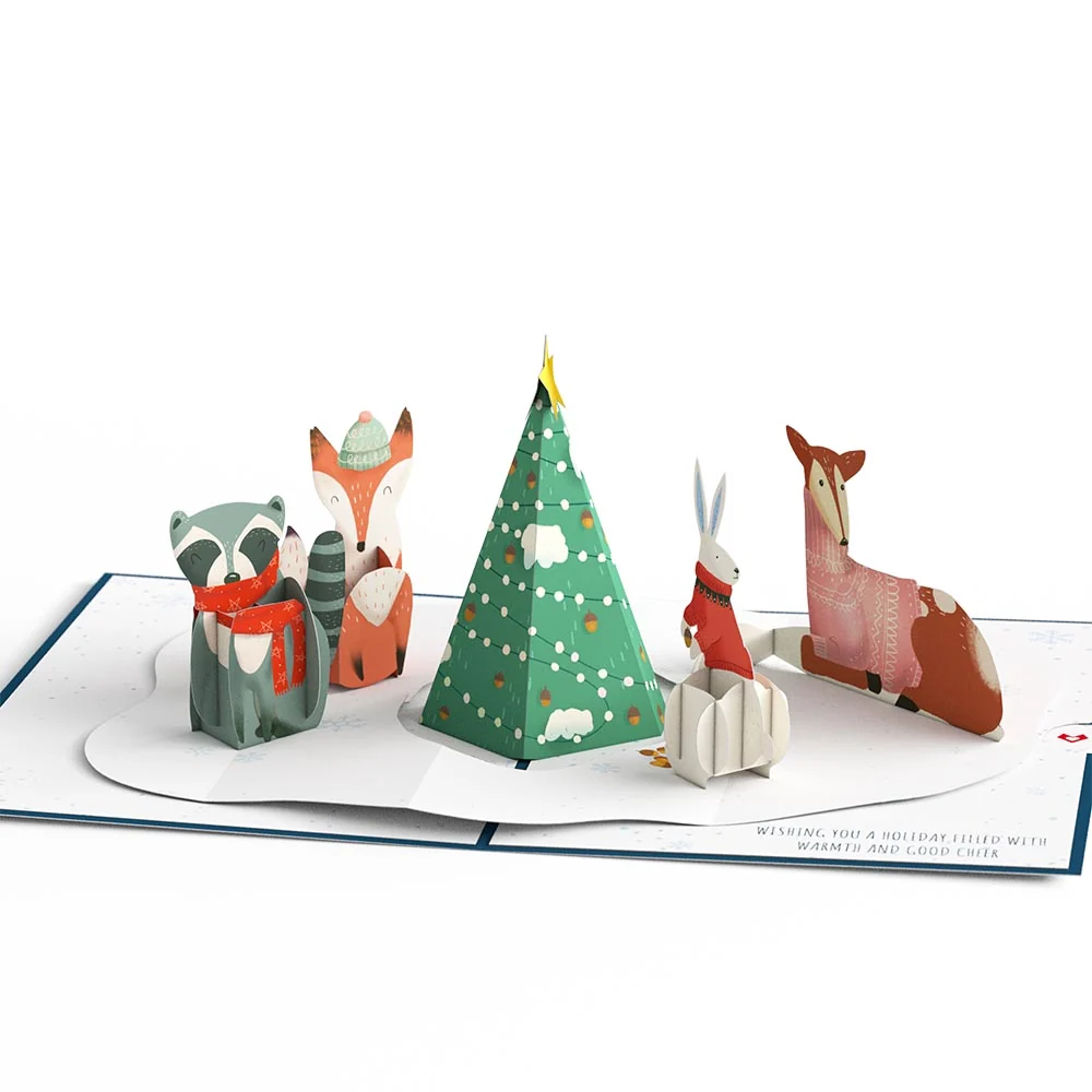 Lovepop Peace & Joy Woodland Gathering Pop-Up Card - Image 4
