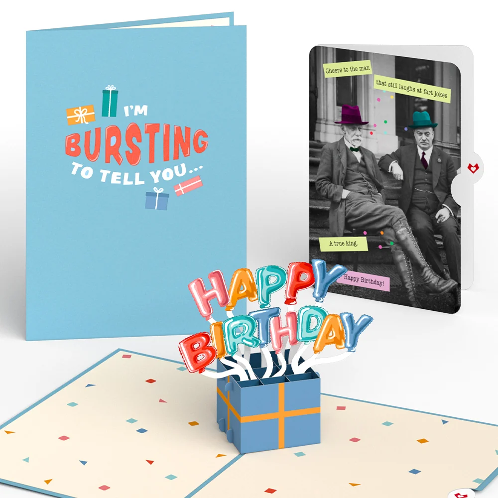 Lovepop Happy Birthday Burst Pop-Up Card and Sentiment Set for Any Man