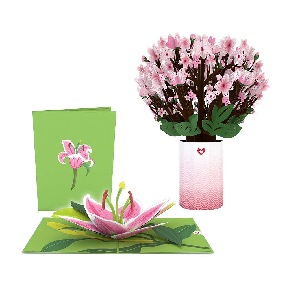 Lovepop Cherry Blossom & Lily Bloom Bundle Vase - Image 5