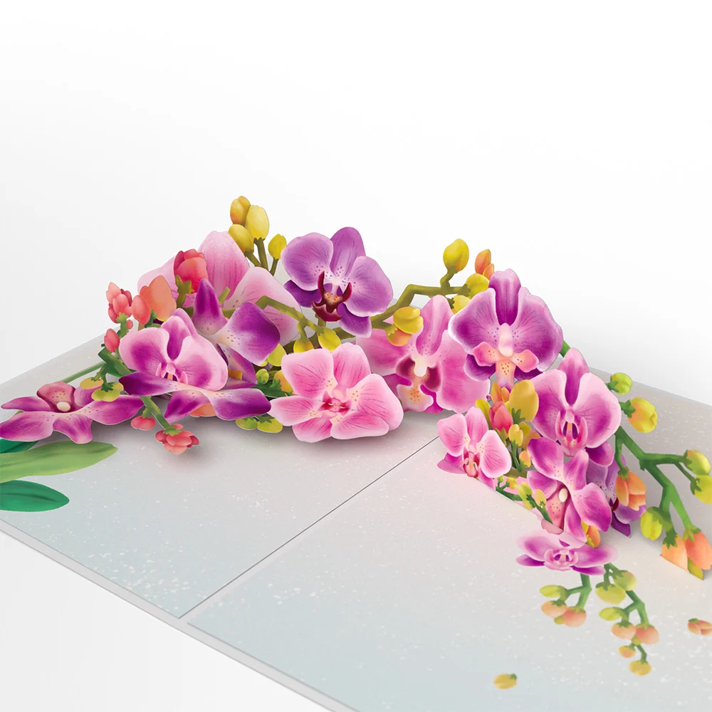 Lovepop Watercolor Orchid Pop-Up Card & Bouquet Bundle - Image 7