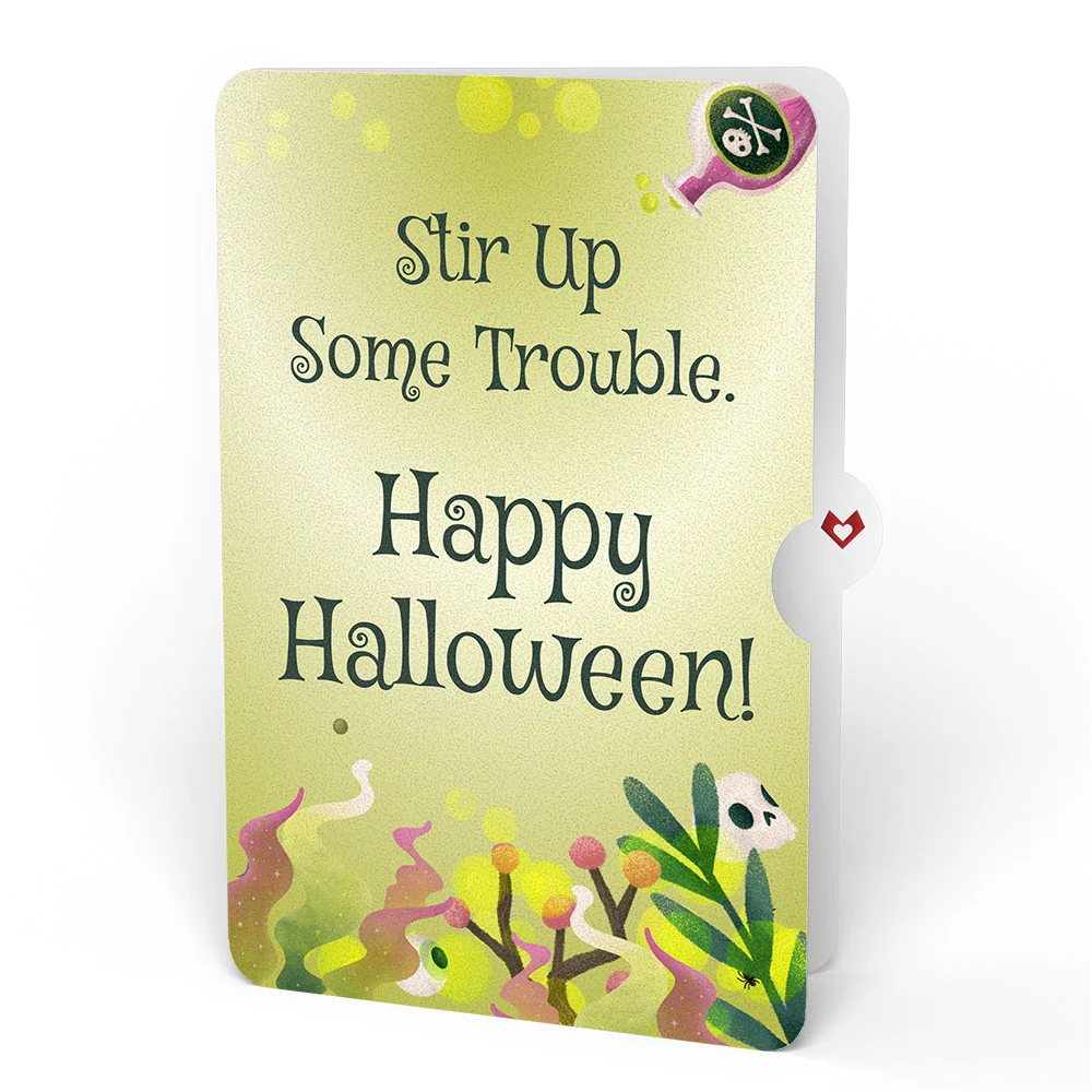 Lovepop Halloween Cauldron Light-Up Bouquet and Stir Up Trouble Sentiment Set Bottle - Image 4