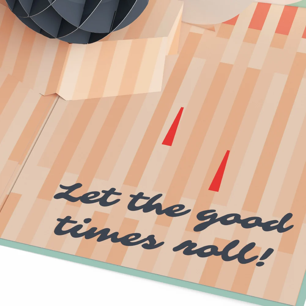 Lovepop Retro Bowling Birthday Pop-Up Card - Image 3