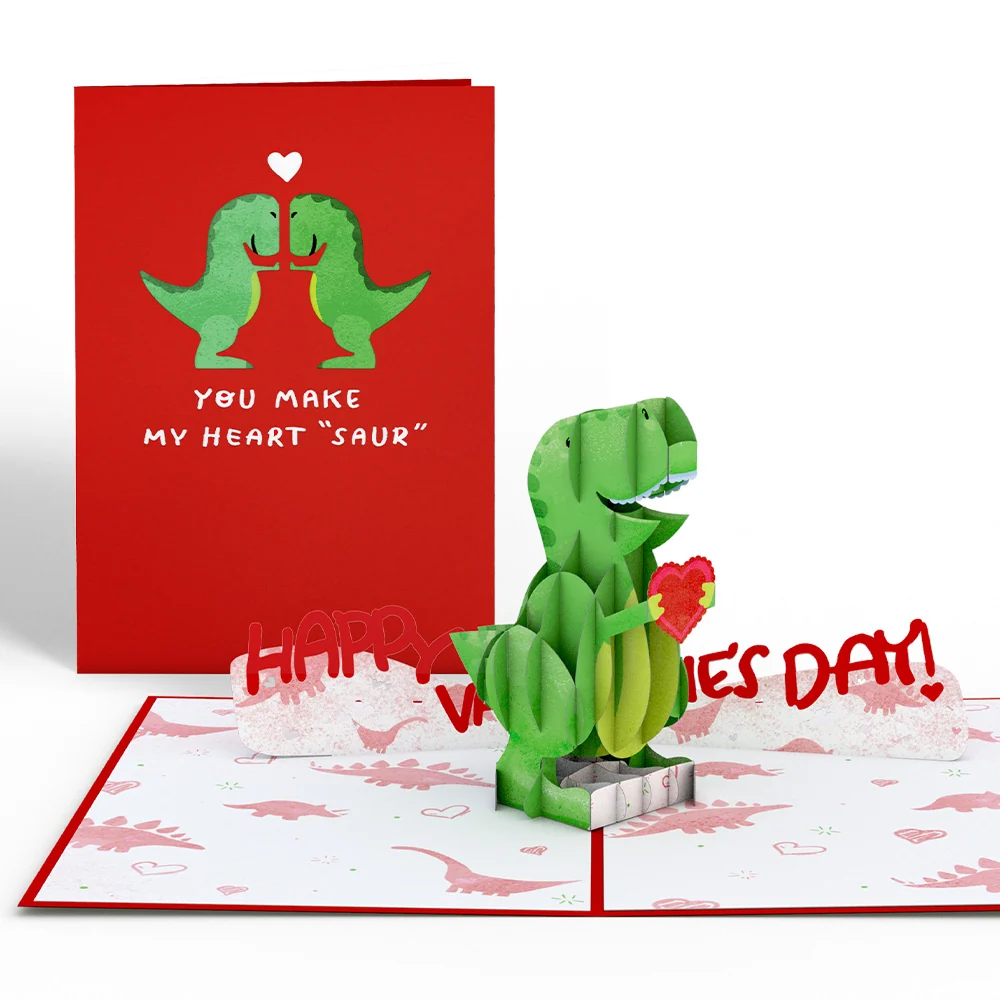 Lovepop You Make My Heart 'Saur' Pop-Up Card