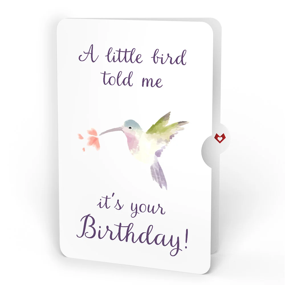 Lovepop Lupine Hummingbird Birthday Pop-Up Card and A Little Hummingbird Kisses Sentiment Set - Image 4