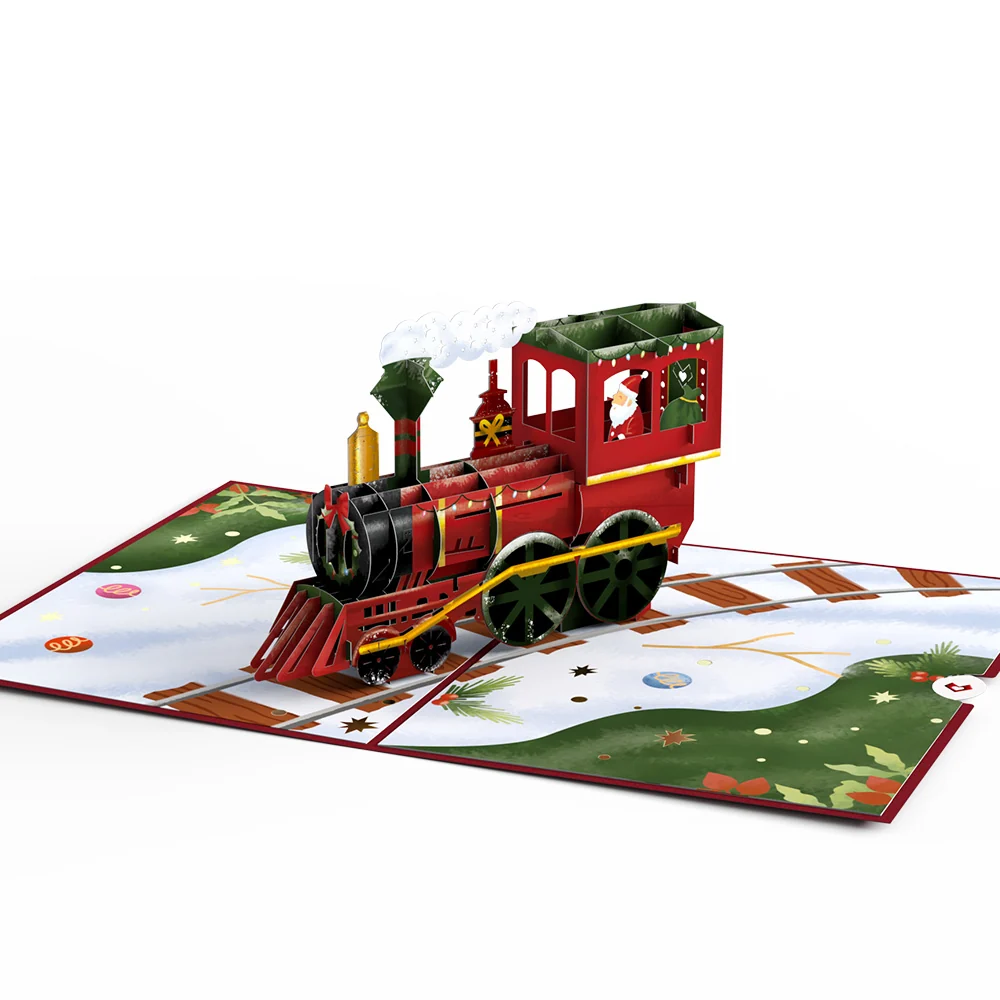 Lovepop Santa Christmas Train Ride Pop-Up Card - Image 3