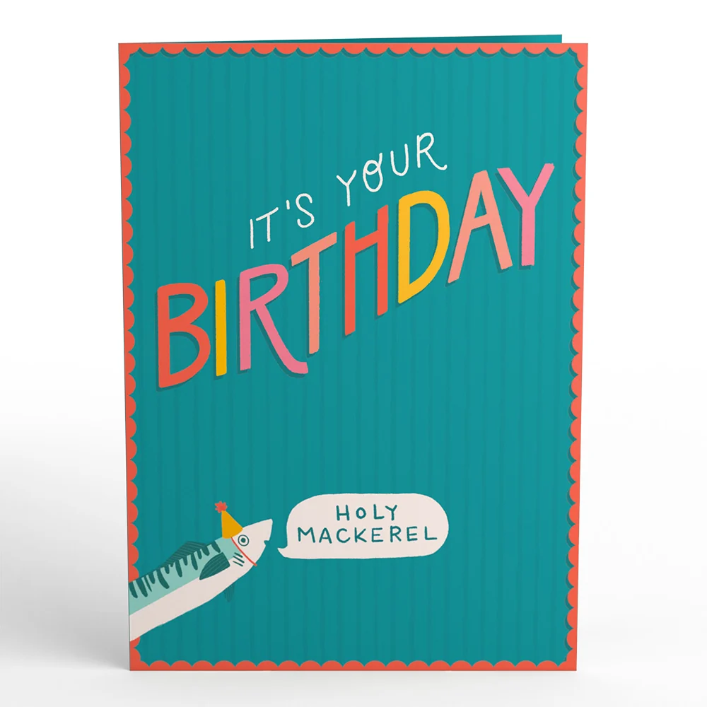 Lovepop Holy Mackerel, It's Your Birthday Pop-Up Card Lid - Image 5