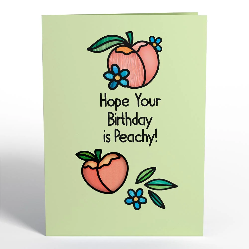 Lovepop Peachy Birthday Peaches Suncatcher Card - Image 5