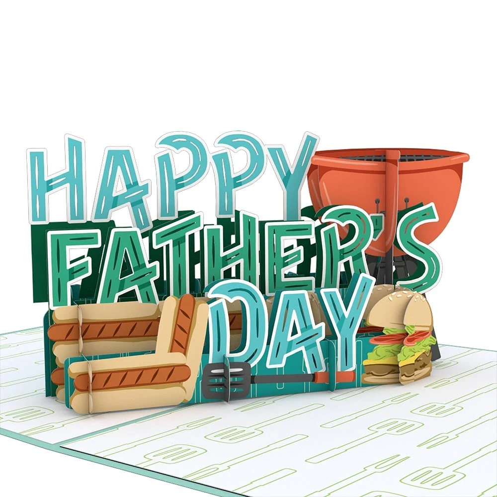 Lovepop Best Flippin' Dad Father's Day Pop-Up Card and Grill Master Hero Sentiment Set Utensil - Image 3