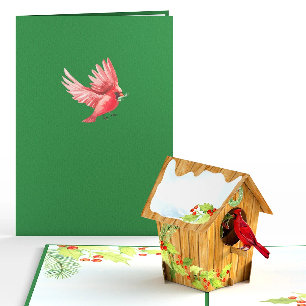 Lovepop Cardinal Birdhouse Pop-Up Card