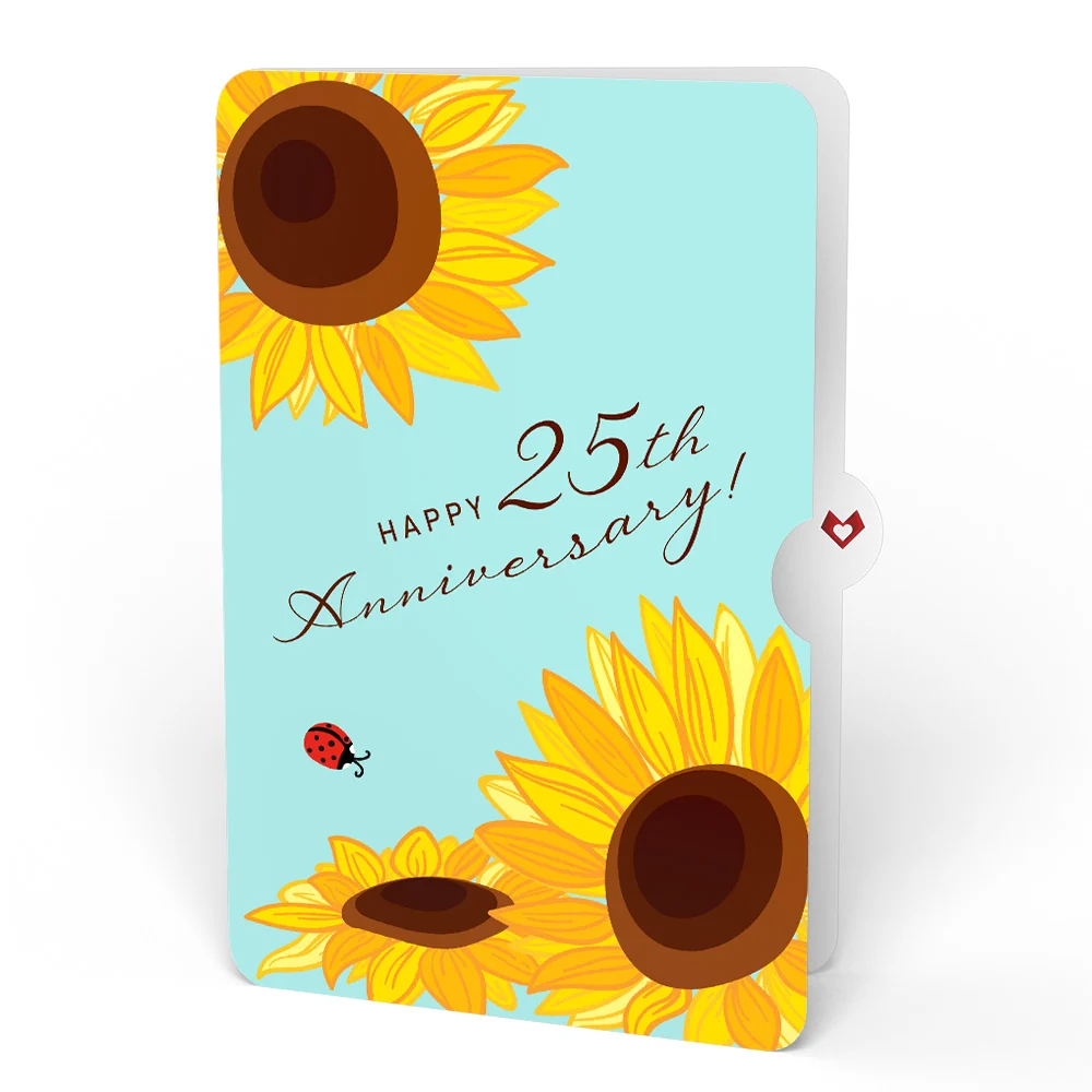 Lovepop Golden Sunflower 25th Anniversary Bouquet and Sentiment Set Vase - Image 4