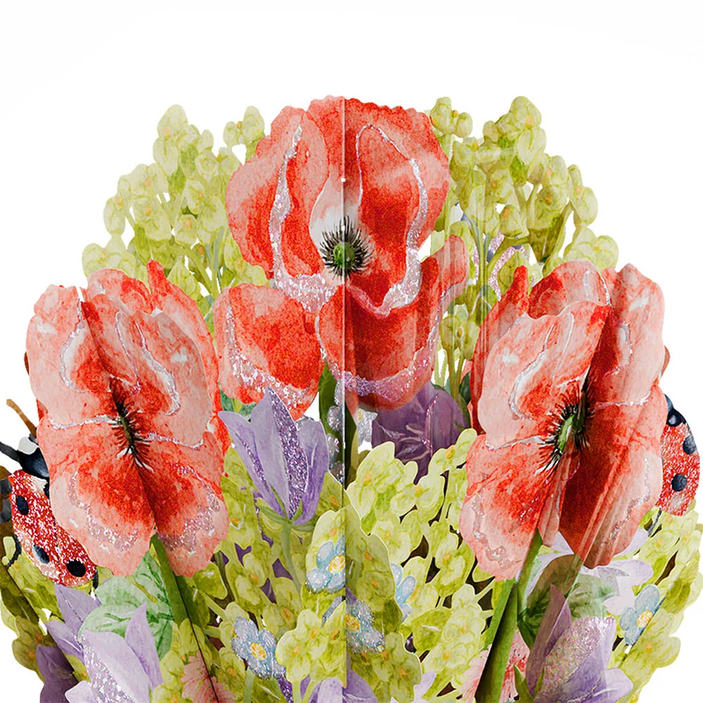 Lovepop Lovely Ladybug Pop-Up Card & Glitter Bouquet Bundle - Image 6