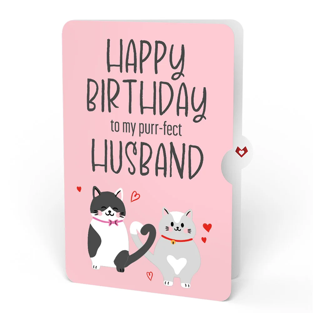 Lovepop Love Cats Birthday Pop-Up Card and Sentiment Set for Husband - Image 4