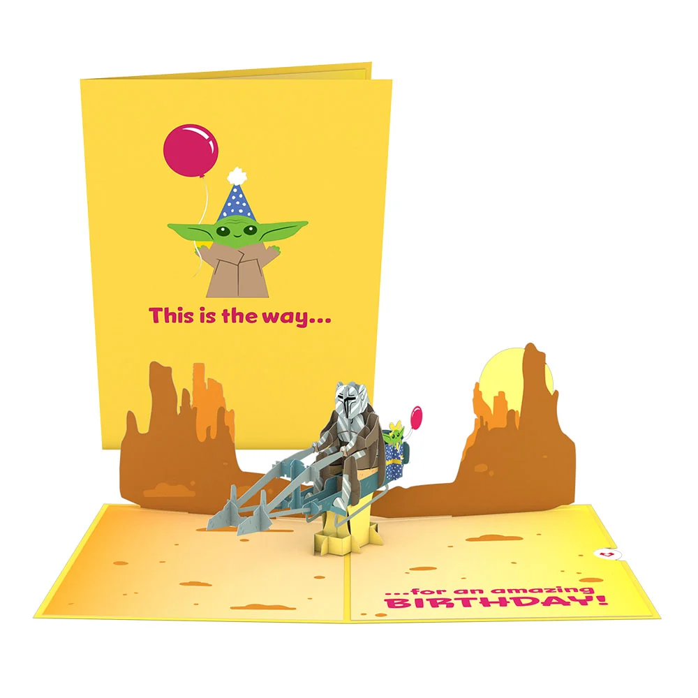 Lovepop Star Wars The Mandalorian The Birthday Way Pop-Up Card Bike