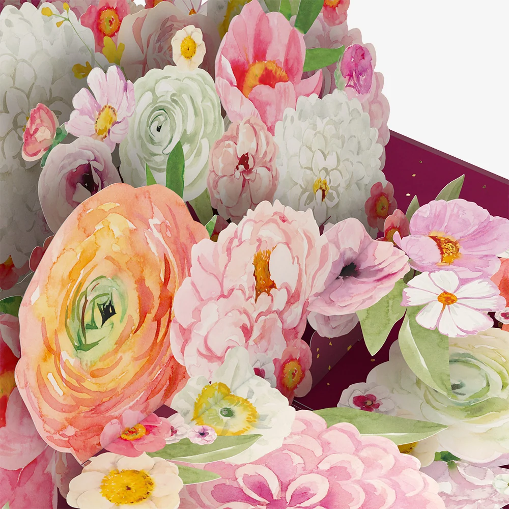 Lovepop Blush Blooms Birthday Pop-Up Card and Sentiment Set for Daughter Cream - Image 3