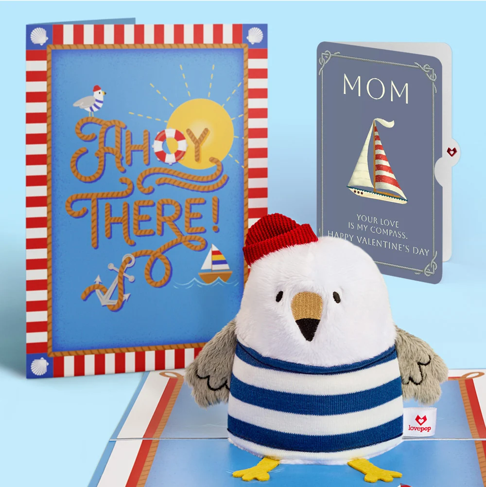 Lovepop 'Ahoy There' Valentine Plushpop Card and Sentiment Set for Mom