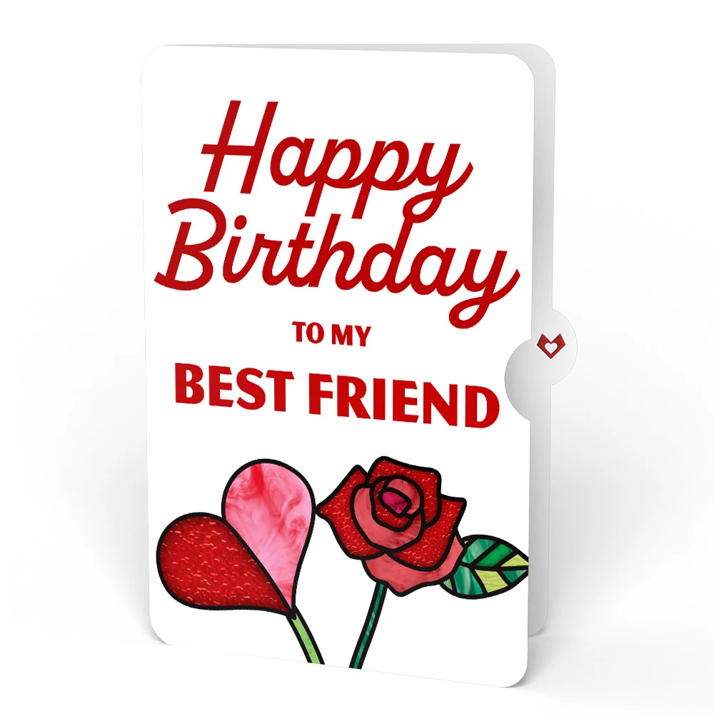 Lovepop Red Rose Birthday Grand Bouquet and Sentiment Set for Best Friend Vase - Image 4