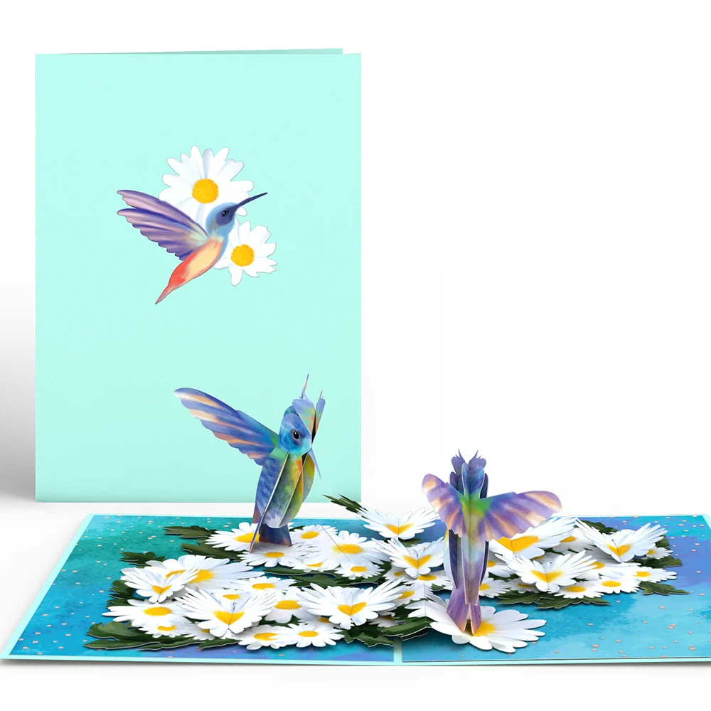 Lovepop Daisy Patch Hummingbirds Pop-Up Card