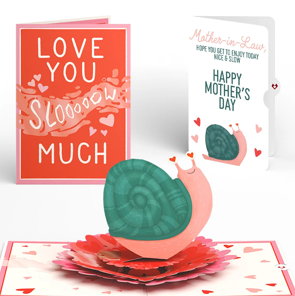 Lovepop Love You Slow Much Snail Mother’s Day Pop-Up Card and Sentiment Set for Mother-in-Law