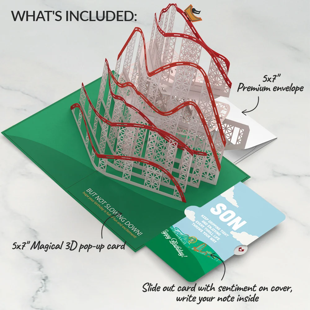 Lovepop Over the Hill Birthday Pop-Up Card and Sentiment Set for Son - Image 2