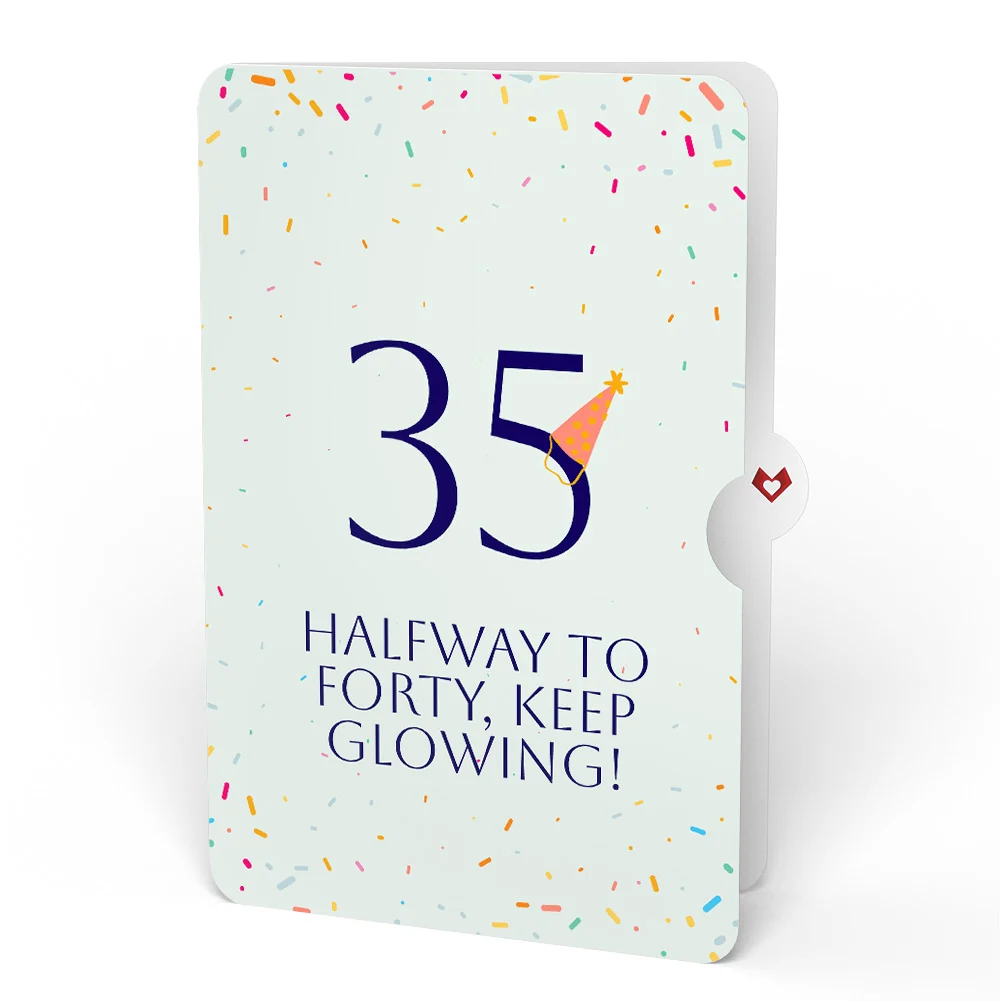 Lovepop Wishing You a Happy 35th Birthday Music and Lights Pop-Up Card and Party Hat Sentiment Set - Image 4