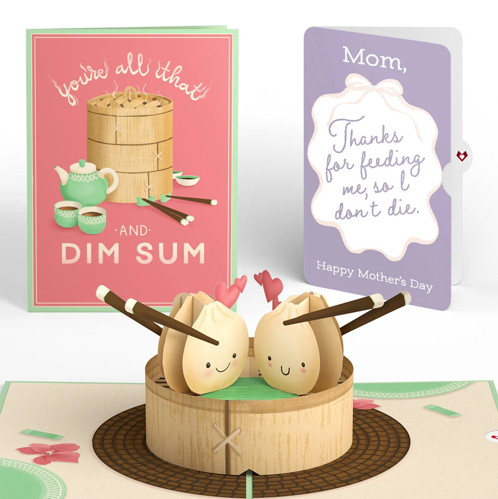Lovepop You're All That and Dim Sum Mother’s Day Pop-Up Card and Sentiment Set for Mom Cup