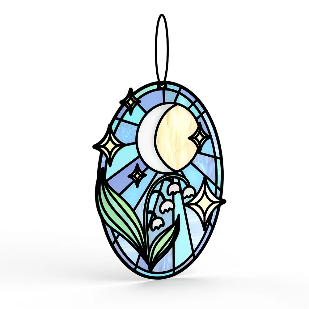 Lovepop Shine Bright Twilight Bloom Birthday Suncatcher Card and Cardio Queen Sentiment Set Glass - Image 3