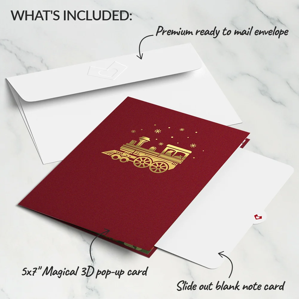 Lovepop Santa Christmas Train Ride Pop-Up Card - Image 5