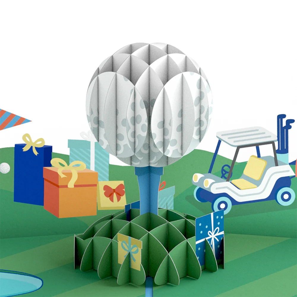 Lovepop Time to Par-Tee Birthday Golf Pop-Up Card - Image 2