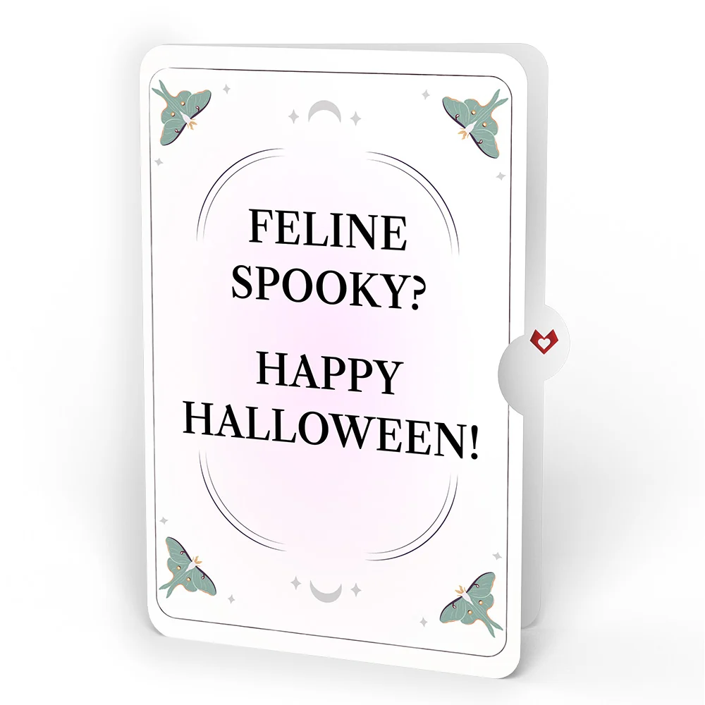 Lovepop Mystic Black Cat Halloween HeartFelt Charm Card and Feline Spooky Sentiment Set - Image 4
