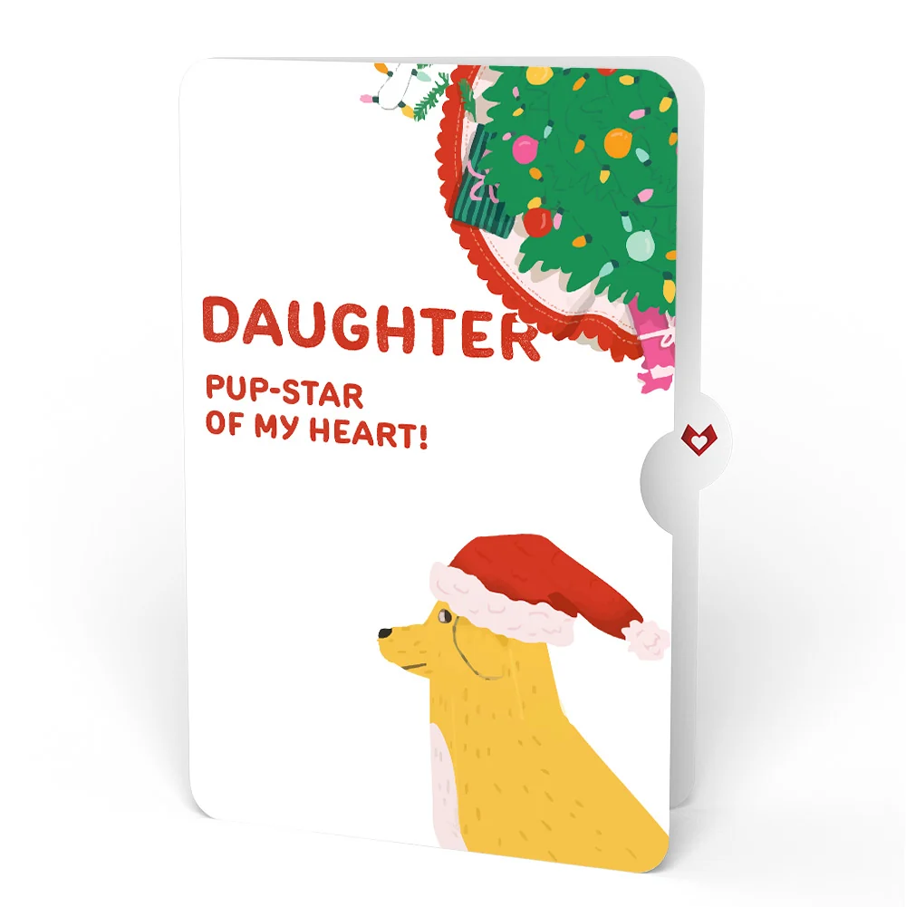 Lovepop Feliz Naughty Dog Christmas Pop-Up Card and Sentiment Set for Daughter Cream - Image 4