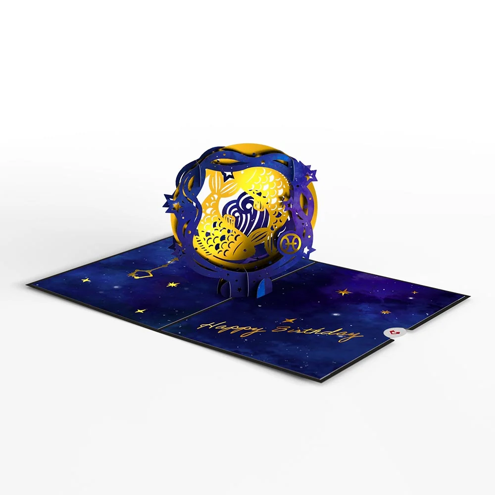 Lovepop Pisces Zodiac Birthday Pop-Up Card - Image 3