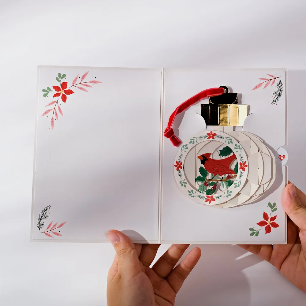 Lovepop Holiday Cardinal Classic Ornament Card - Image 4