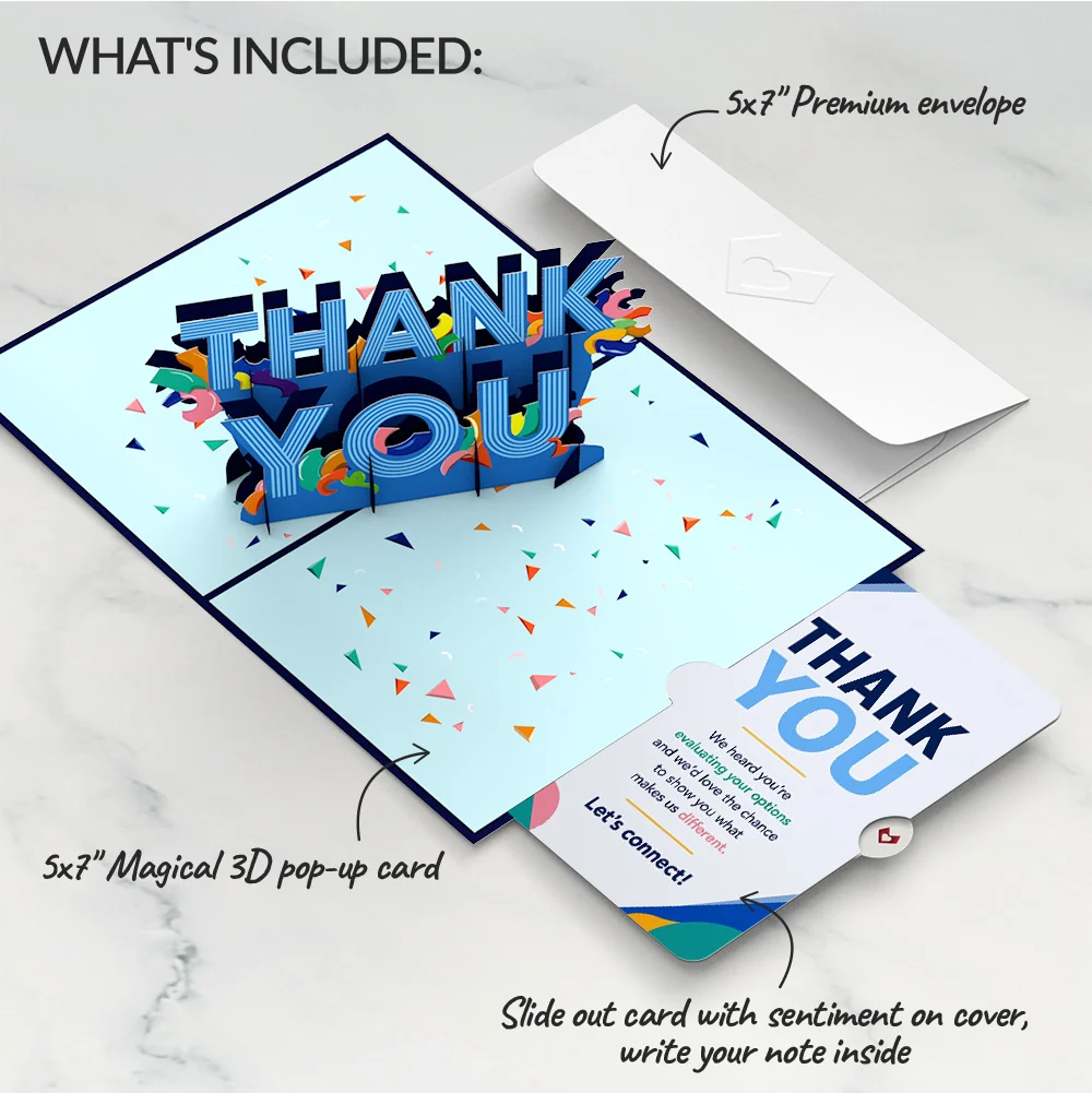Lovepop Thank You Confetti Pop-Up Card and Evaluating Options Sentiment Set - Image 2