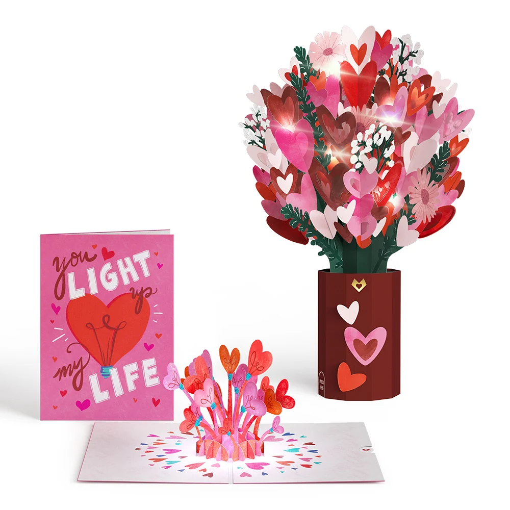 Lovepop You Light Up My Life Light-Up Pop-Up Card & Bouquet Bundle