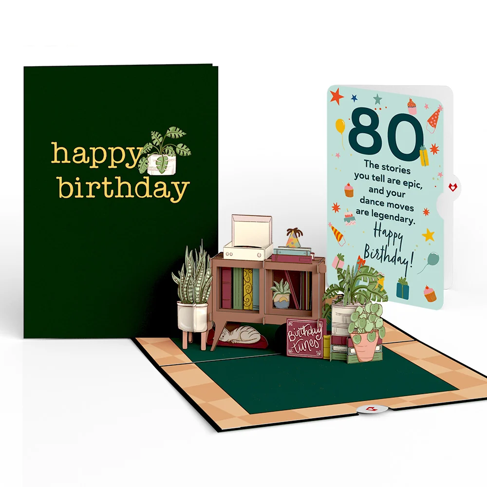 Lovepop 80th Birthday Houseplants Pop-Up Card and Sentiment Set