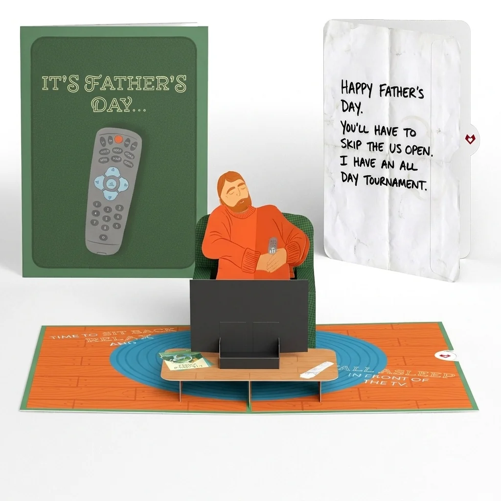 Lovepop Sit Back & Relax Father's Day Pop-Up Card and Skip the Open Sentiment Set Coffee