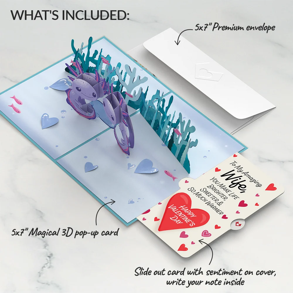 Lovepop Love You A-Lotl Valentine Pop-Up Card and Sentiment Set for Wife - Image 2