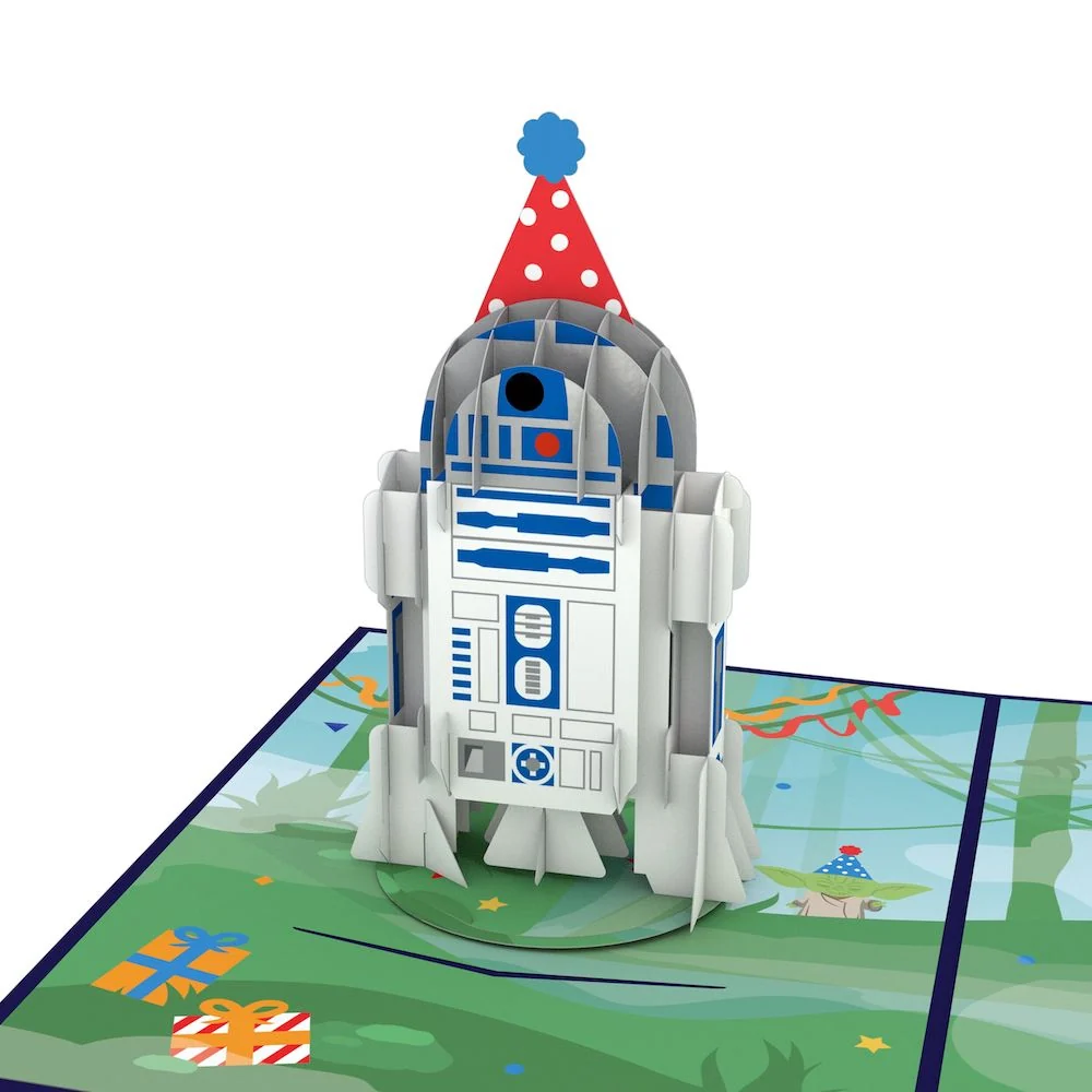 Lovepop Star Wars R2-D2 Birthday Card with Pop-Up Gift Scale - Image 2