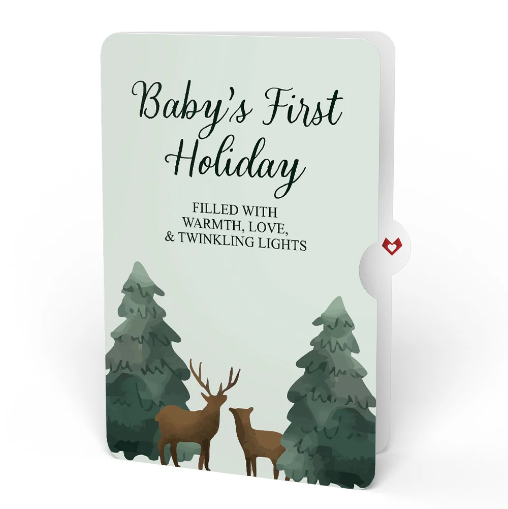 Lovepop Winter Wishes Mountain Village First Holiday Light-Up Pop-Up Card and Sentiment Set for Baby - Image 4