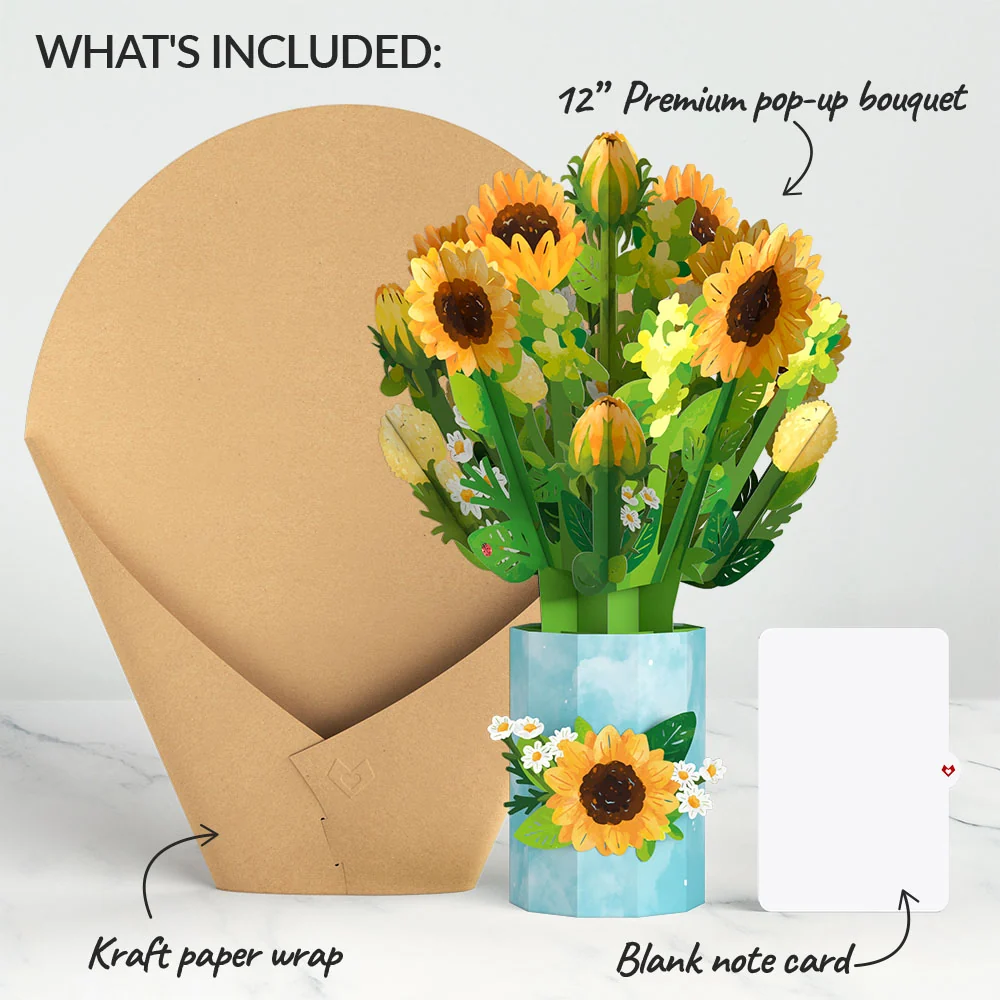 Lovepop Sunflower Blooms Bouquet - Image 5