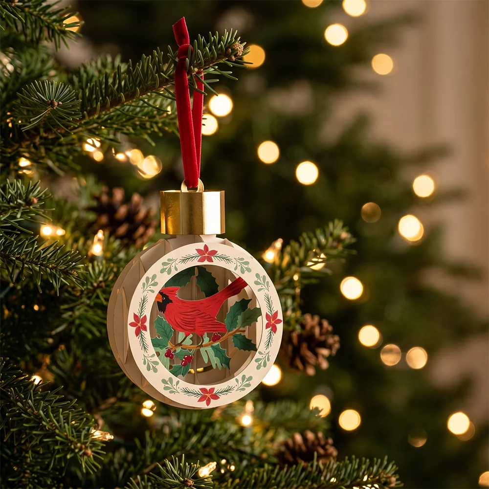 Lovepop Holiday Cardinal Classic Ornament Card - Image 2