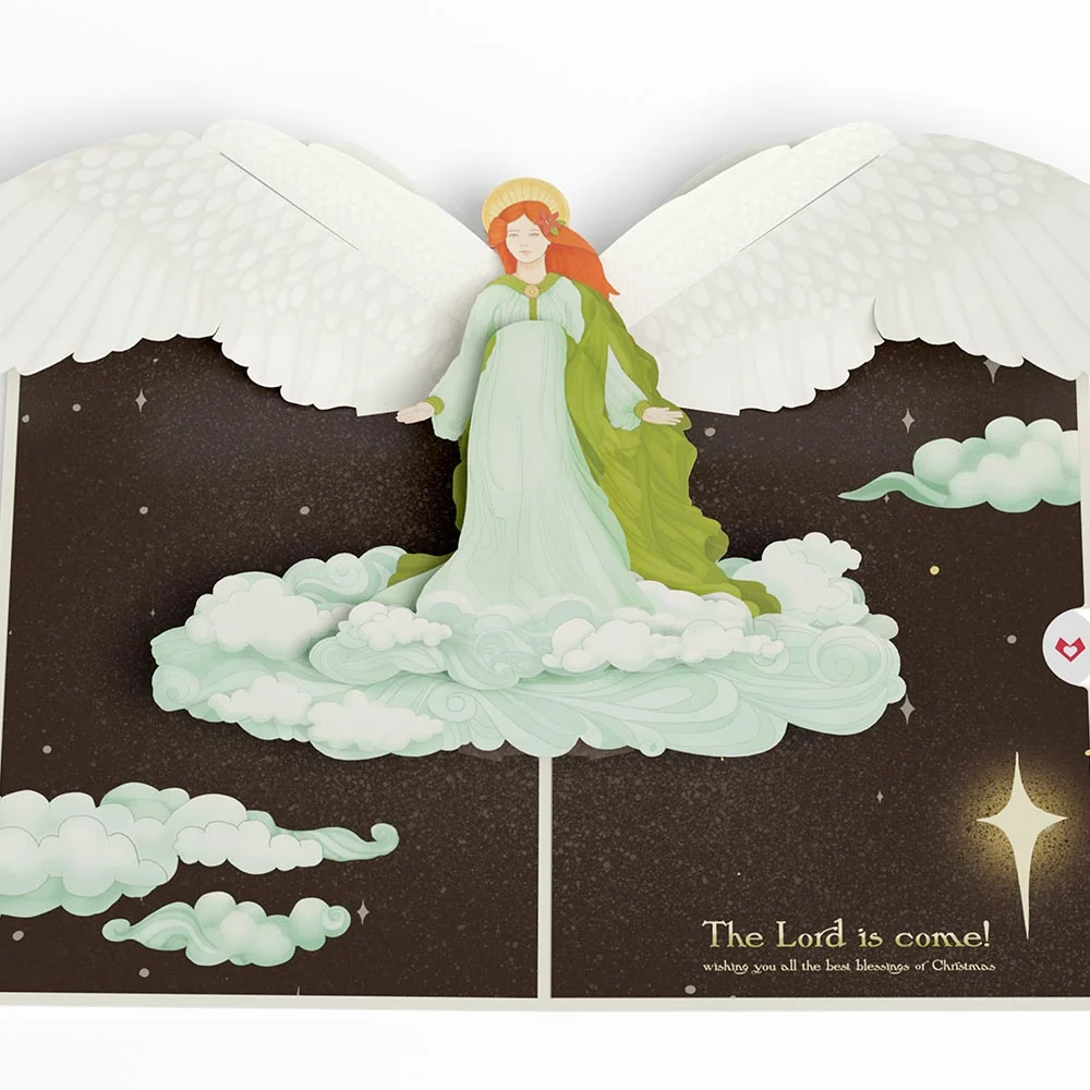 Lovepop Joy to the World Christmas Angel Pop-Up Card - Image 3