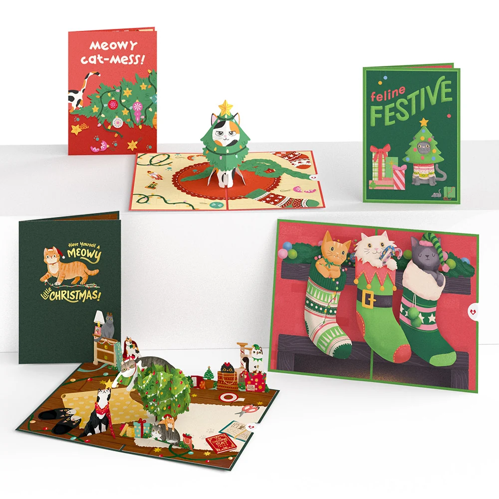 Lovepop Christmas Cats 3-Pack
